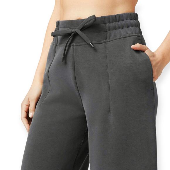 Lululemon | Size 8 | Soft Ambitions High Rise Crop Wide Leg Graphite Grey Pants - Picture 4 of 11